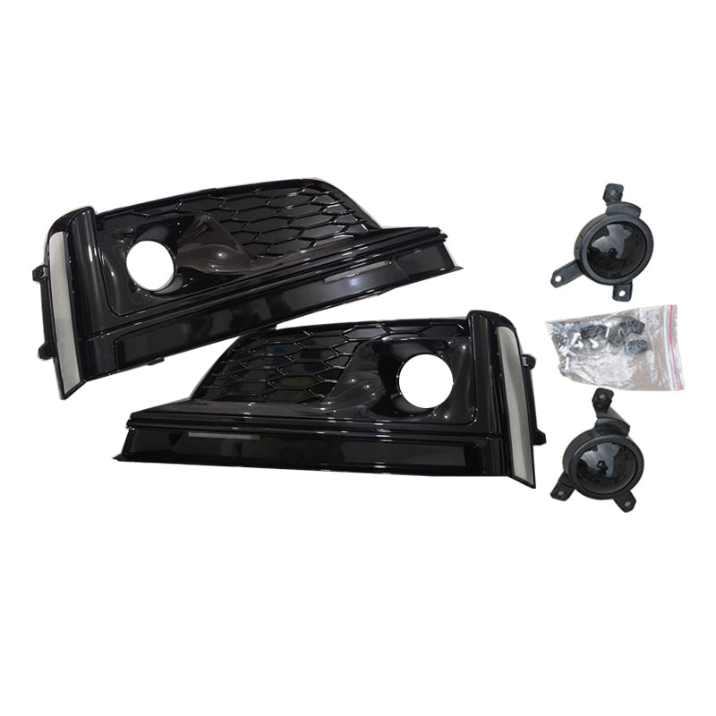 2017-2019 black stripe fog light grilles with ACC US stock for Audi A5 B9